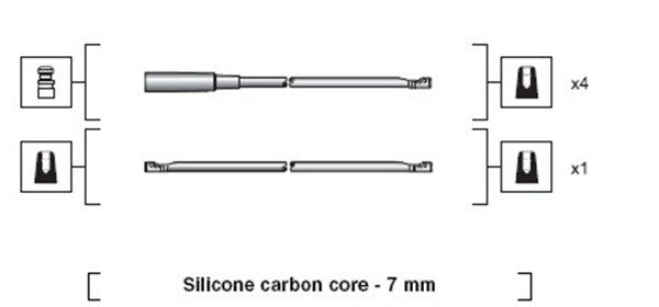 MAGNETI MARELLI Комплект проводов зажигания 941318111053